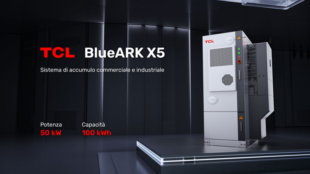 TCL BlueArk X5: Sistema di accumulo commerciale e industriale. Potenza 50 kW, Capacità 100 kWh